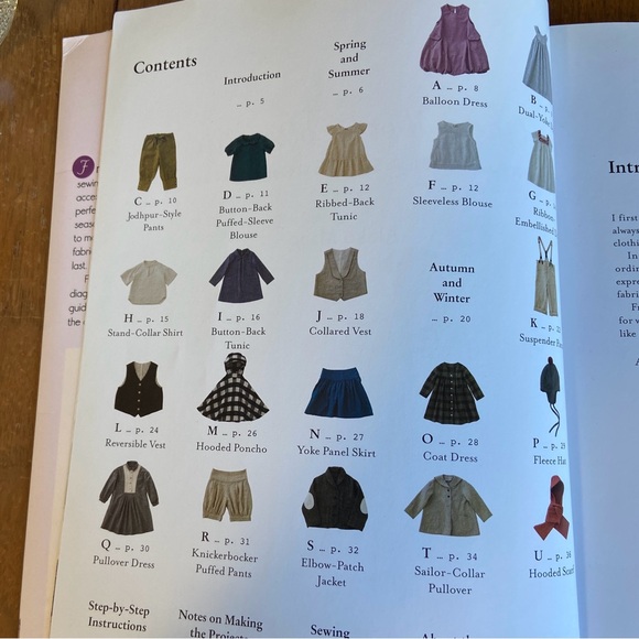 Japanese Sewing Patterns for Children Linen Wool Cotton Kids Book - Picture 8 of 14